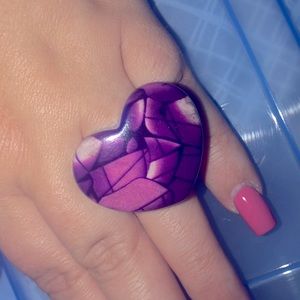 Purple geometric ring